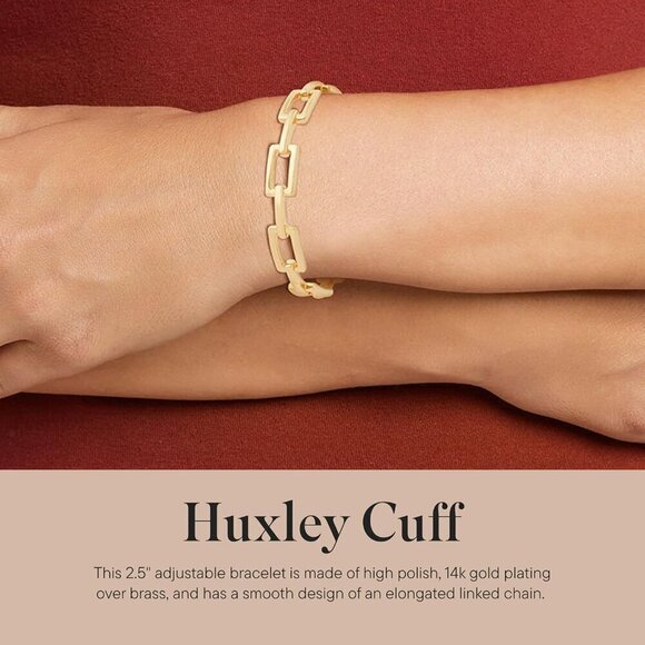 ✨ Rocksbox Huxley Cuff Bracelet Women Gold Adjustable Premium Quality Jewelry - Picture 2 of 5